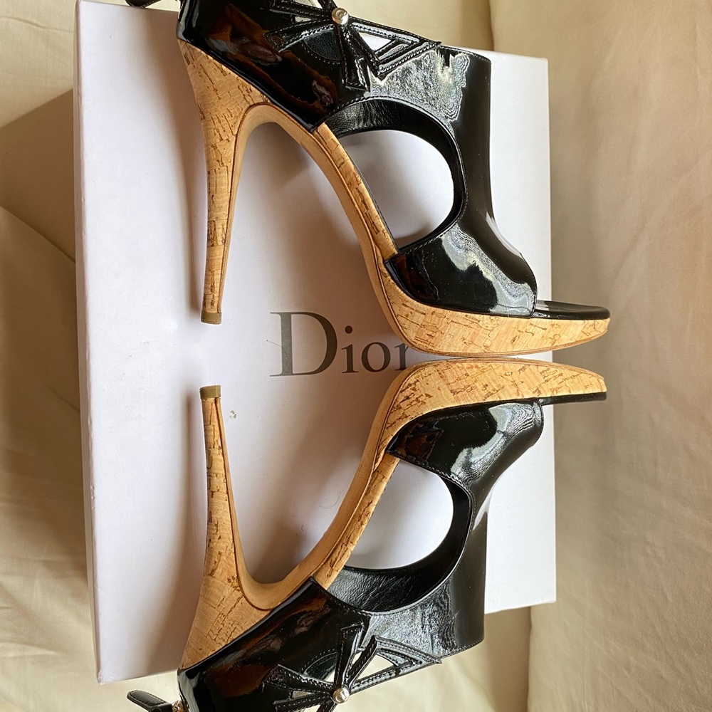 Dior Lolita Sandal Heel Black Patent - Picture 3 of 7